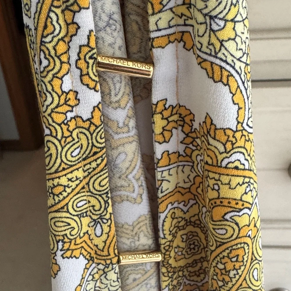 Michael Kors Paisley Tunic With Cut-Out Sleeves SZ M
